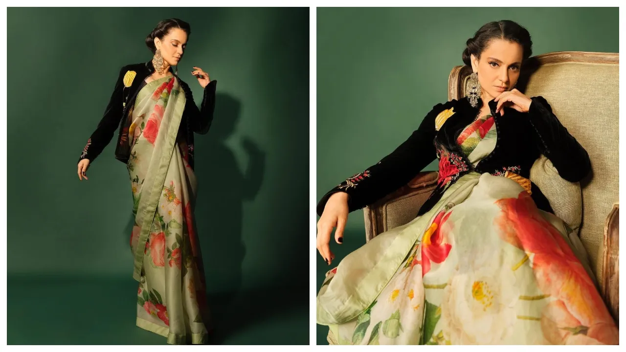 blazer with saree