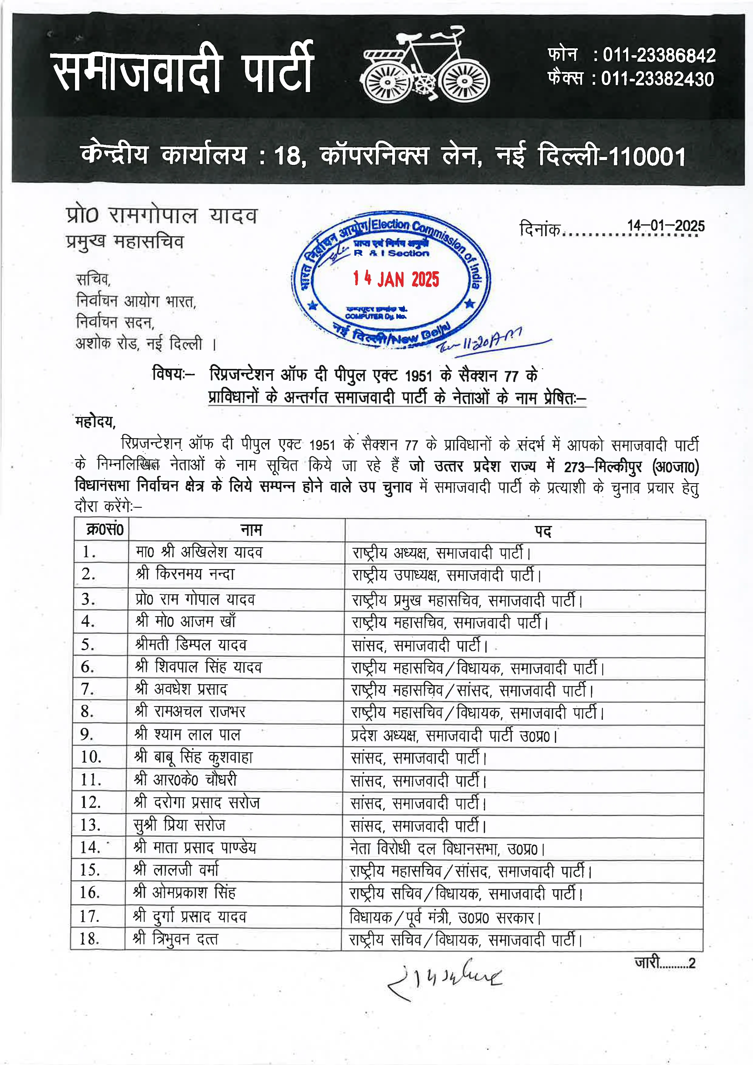 SP CAMPAIGN LIST