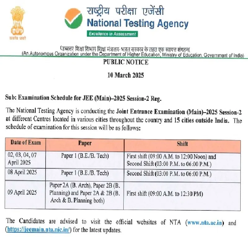 JEE MAINS EXAM