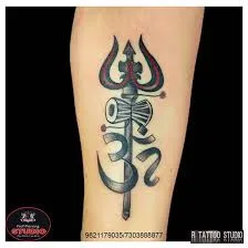 Trishul with damru and om tattoo..#lord #lordshi by rtattoostudio98211 on  DeviantArt