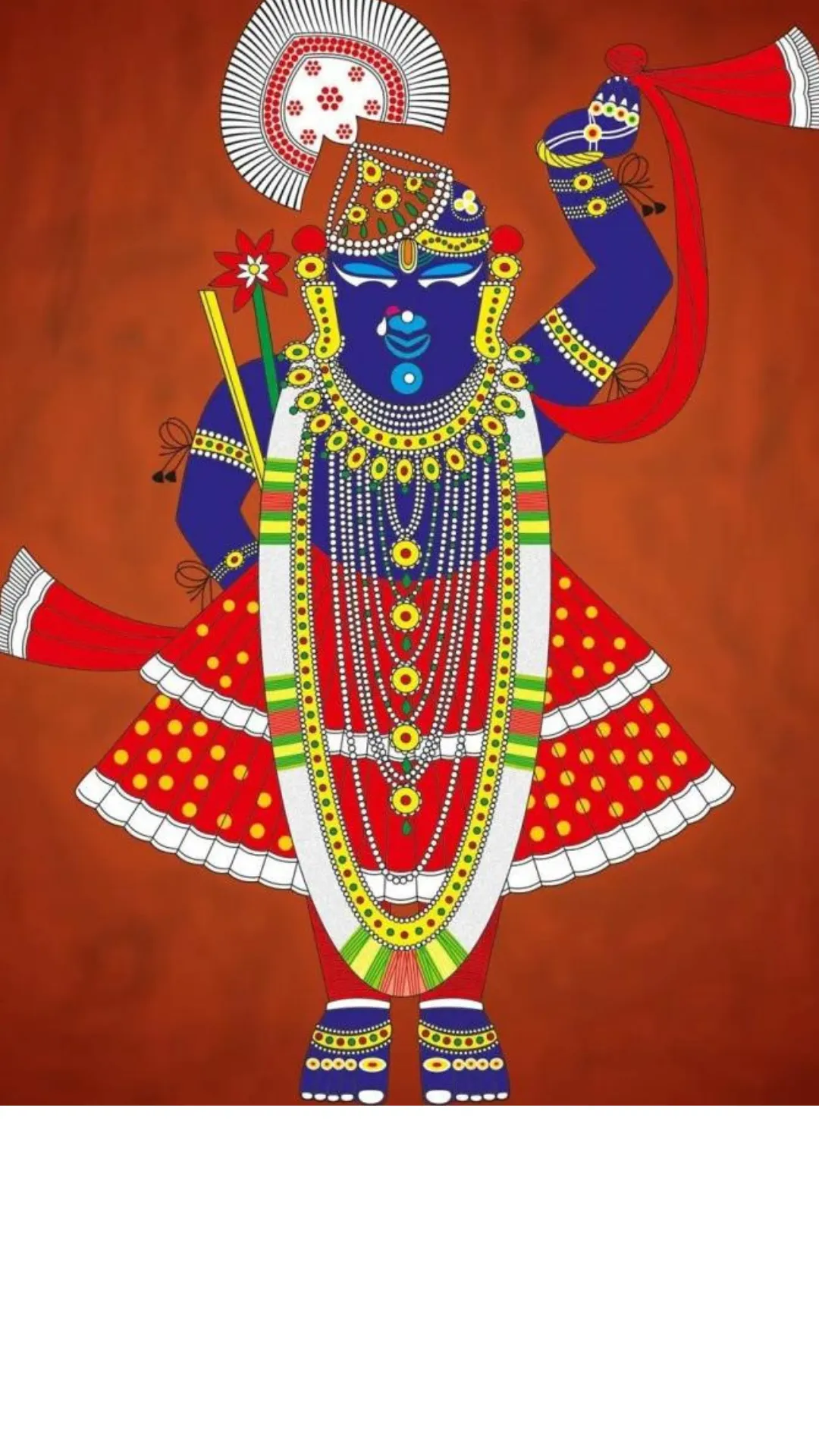 Download Shrinathji In Silver Frame Wallpaper | Wallpapers.com