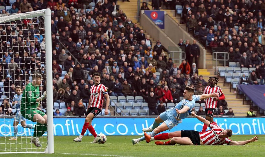 Gyokeres netting a goal for Coventry City- Sportz Point.com