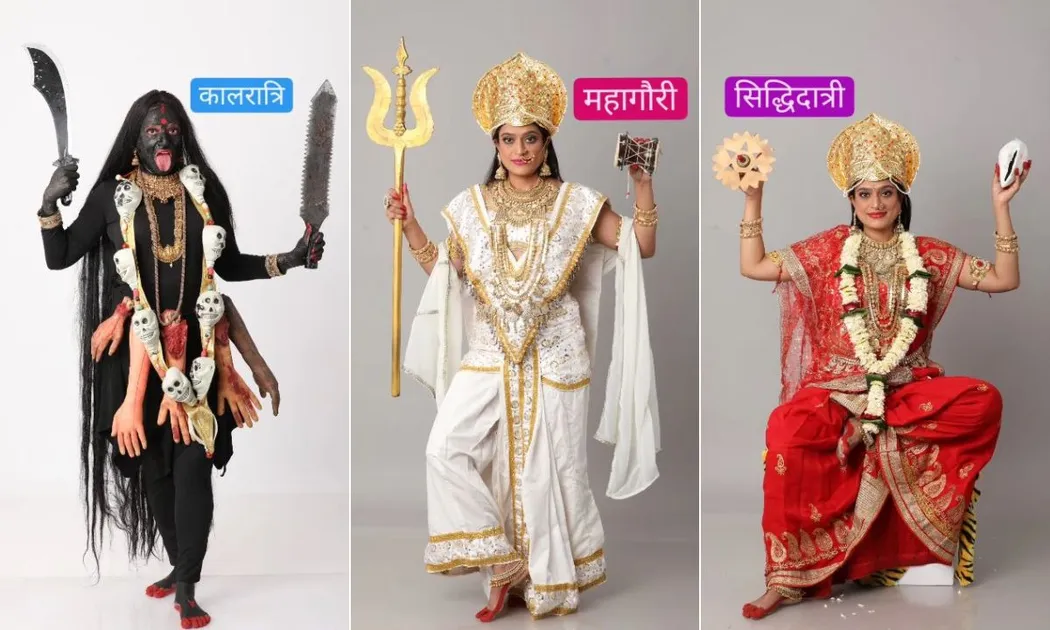 Kalratri, Mahagauri, and Siddhidatri