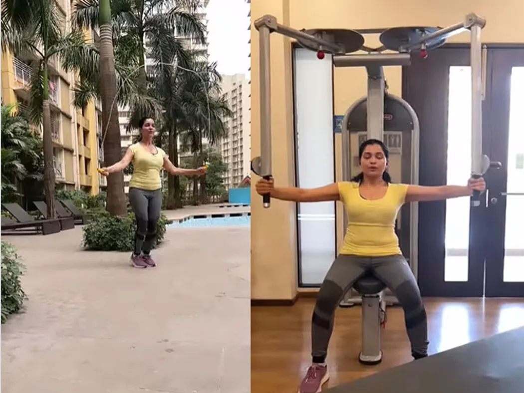 Bhabiji Ghar Par Hain fame angoori bhabhi aka shubhangi atre shows a  glimpse of her fitness routine on instagram