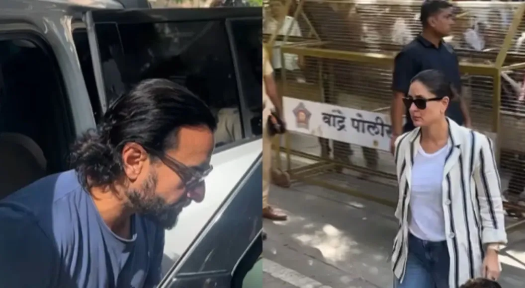 Kareena Kapoor also reached her best friend Malaika's house to support her. Saif Ali Khan was also present there.