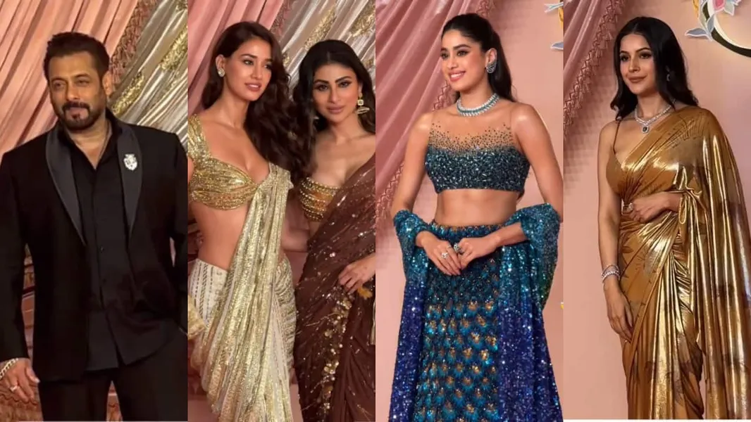 Salman Khan stuns in black, Janhvi Kapoor, Disha Patani, Mouni Roy, Shehnaz  Gill, Pashmina Roshan rock shimmery outfits at Radhika-Anant Sangeet  ceremony
