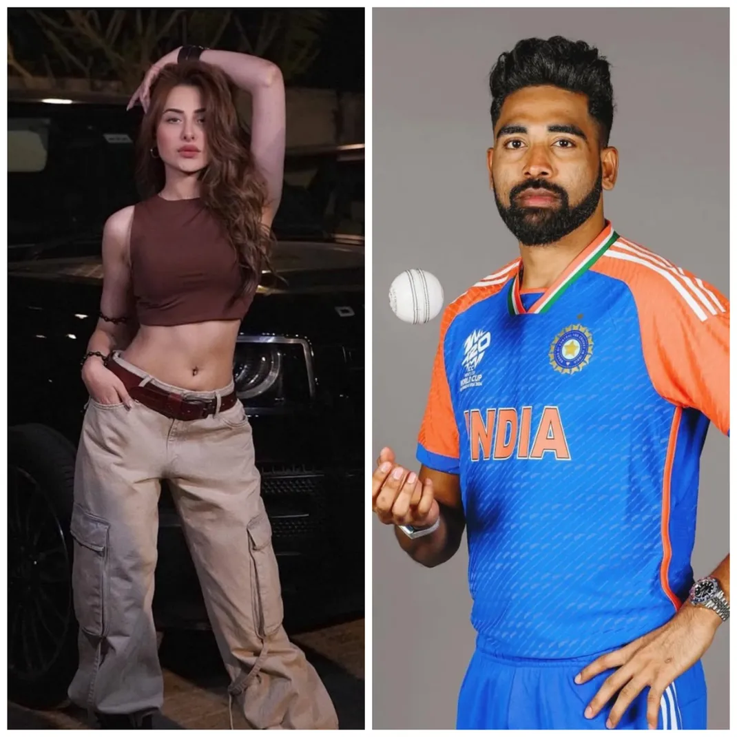 Actress Mahira Sharma and Cricketer Mohammed Siraj