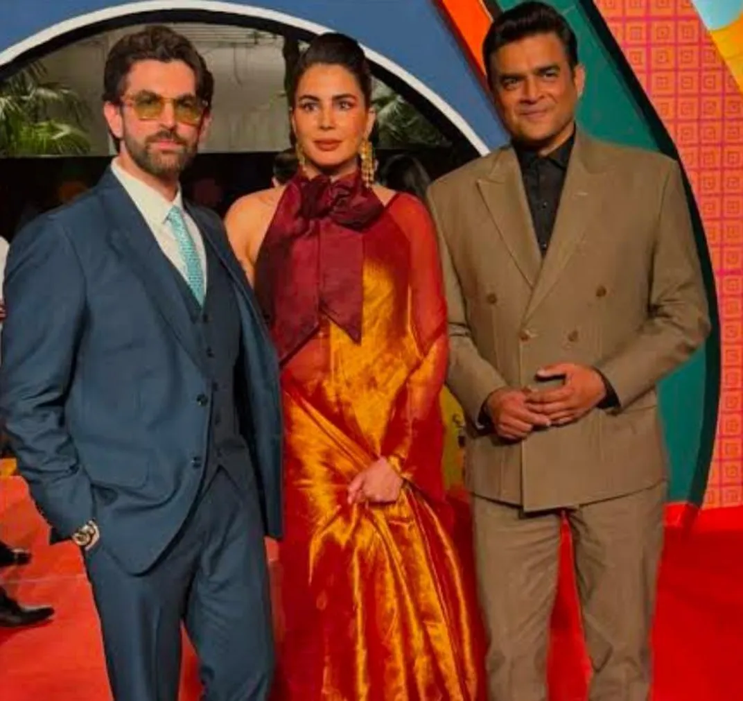 Hisaab Barabar' cast Neil Nitin Mukesh, Kirti Kulhari and R Madhavan at IFFI 2024 event