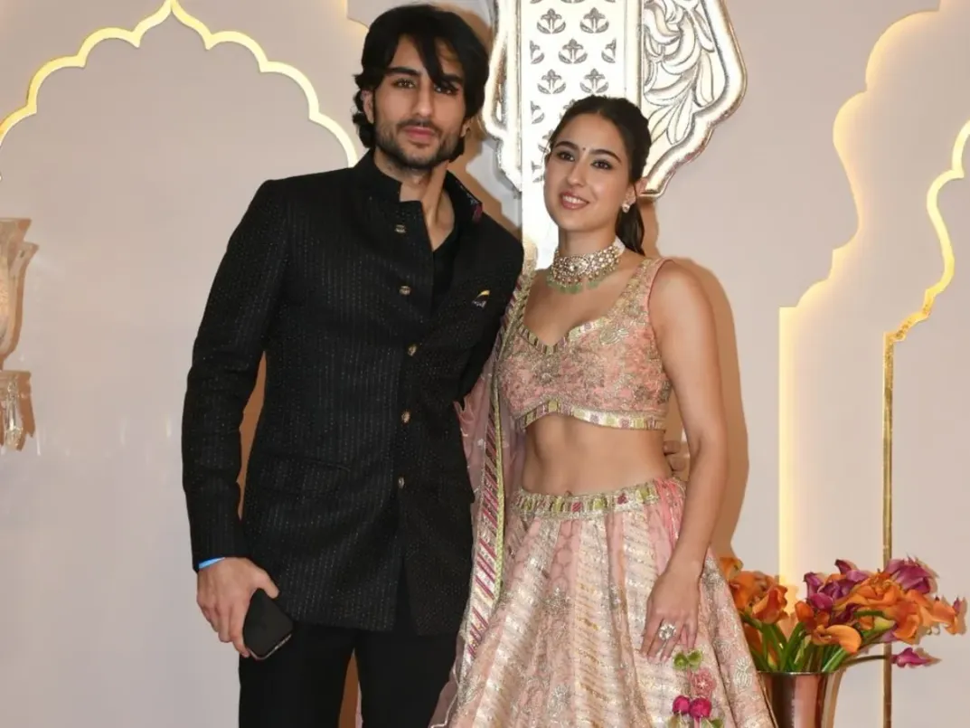 Sara Ali Khan and Ibrahim Khan at the wedding ceremony of Anant Ambani and Radhika Merchant