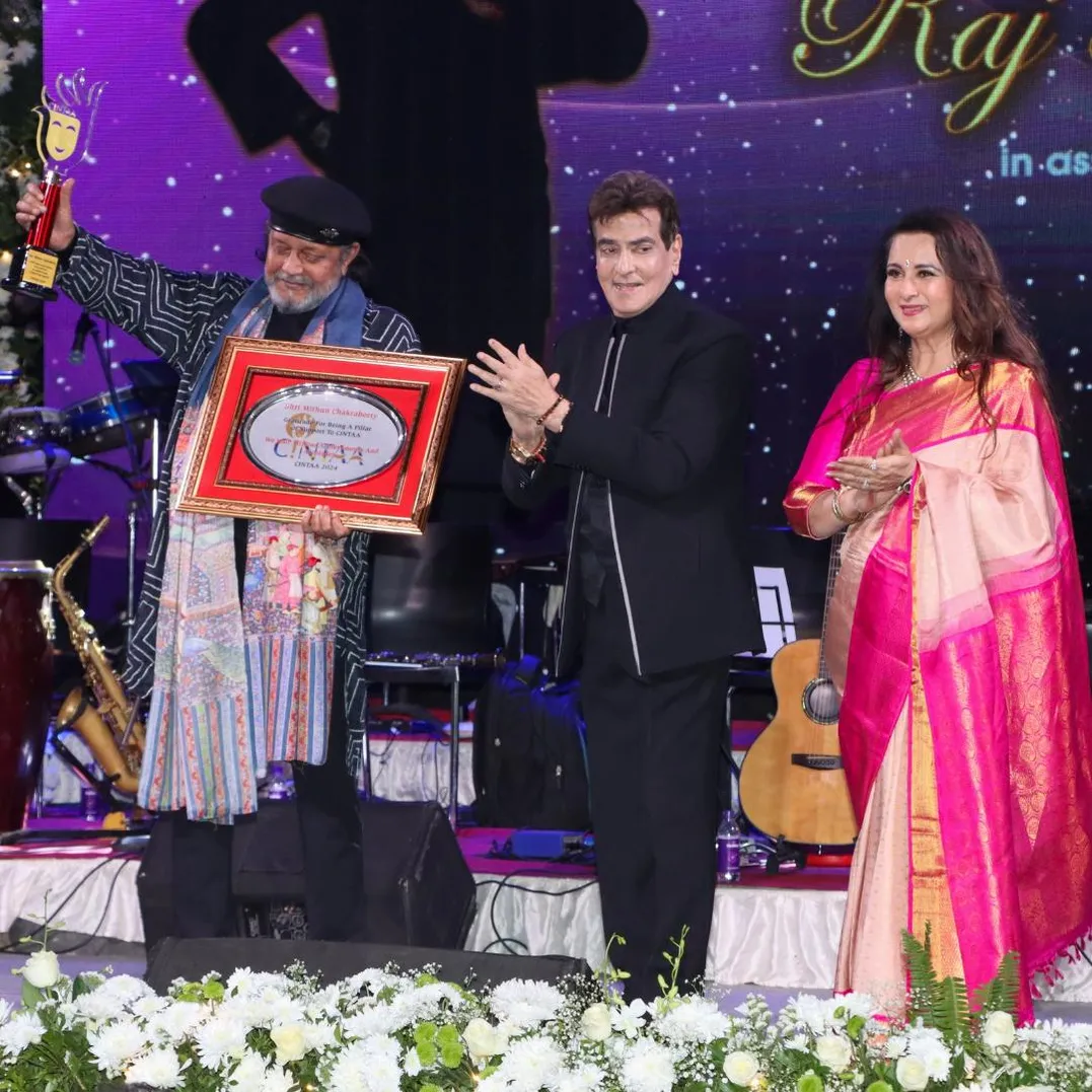 CINTAA RK@100 concert- Mithun, Jeetendra, with President Poonam Dhillon