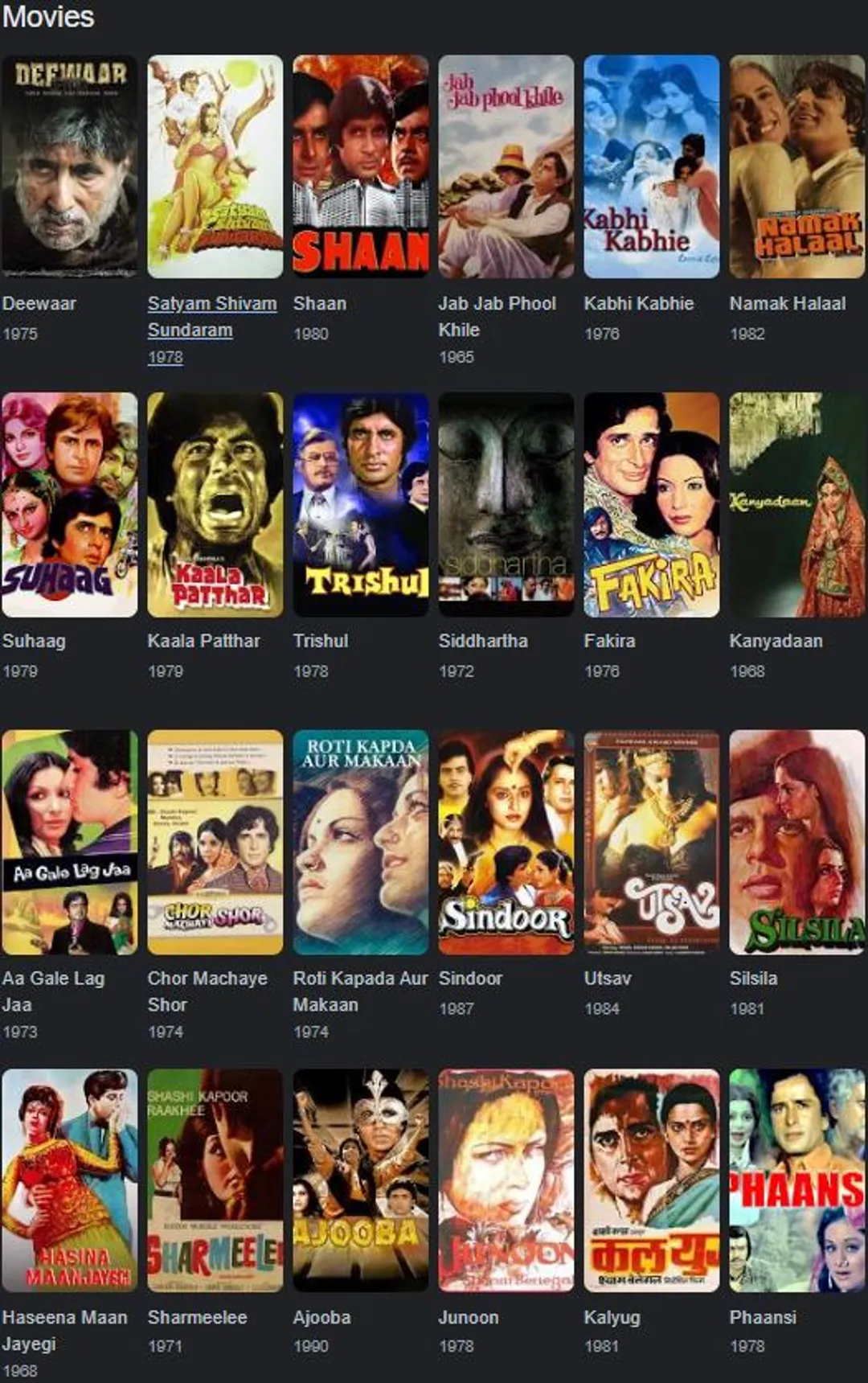Shashi Kapoor films
