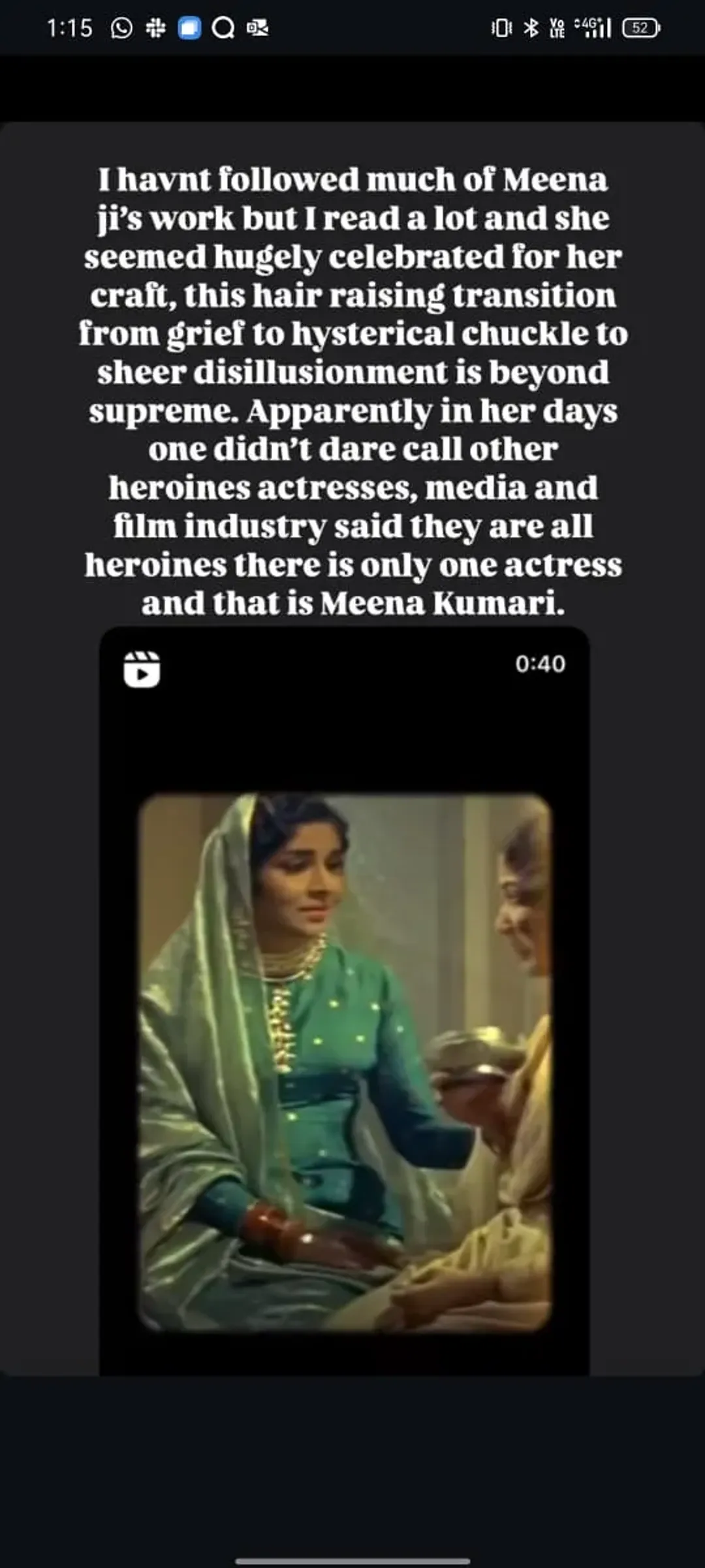 Kangana Ranaut paid tribute to Meena Kumari