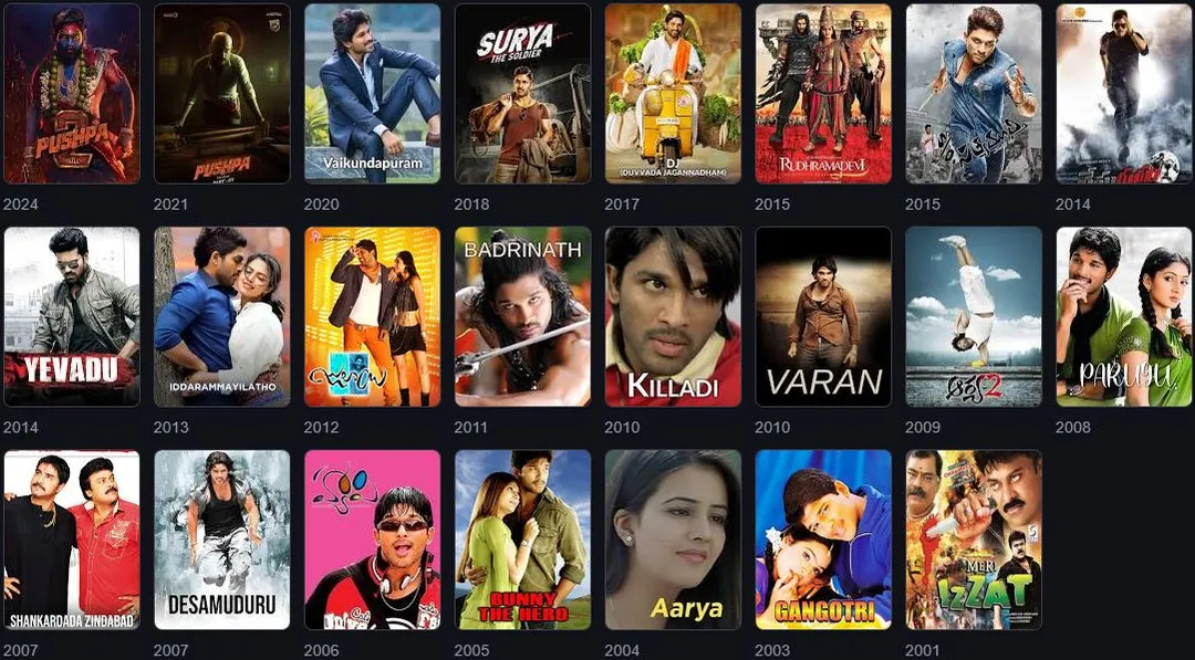 Allu Arjun's filmography