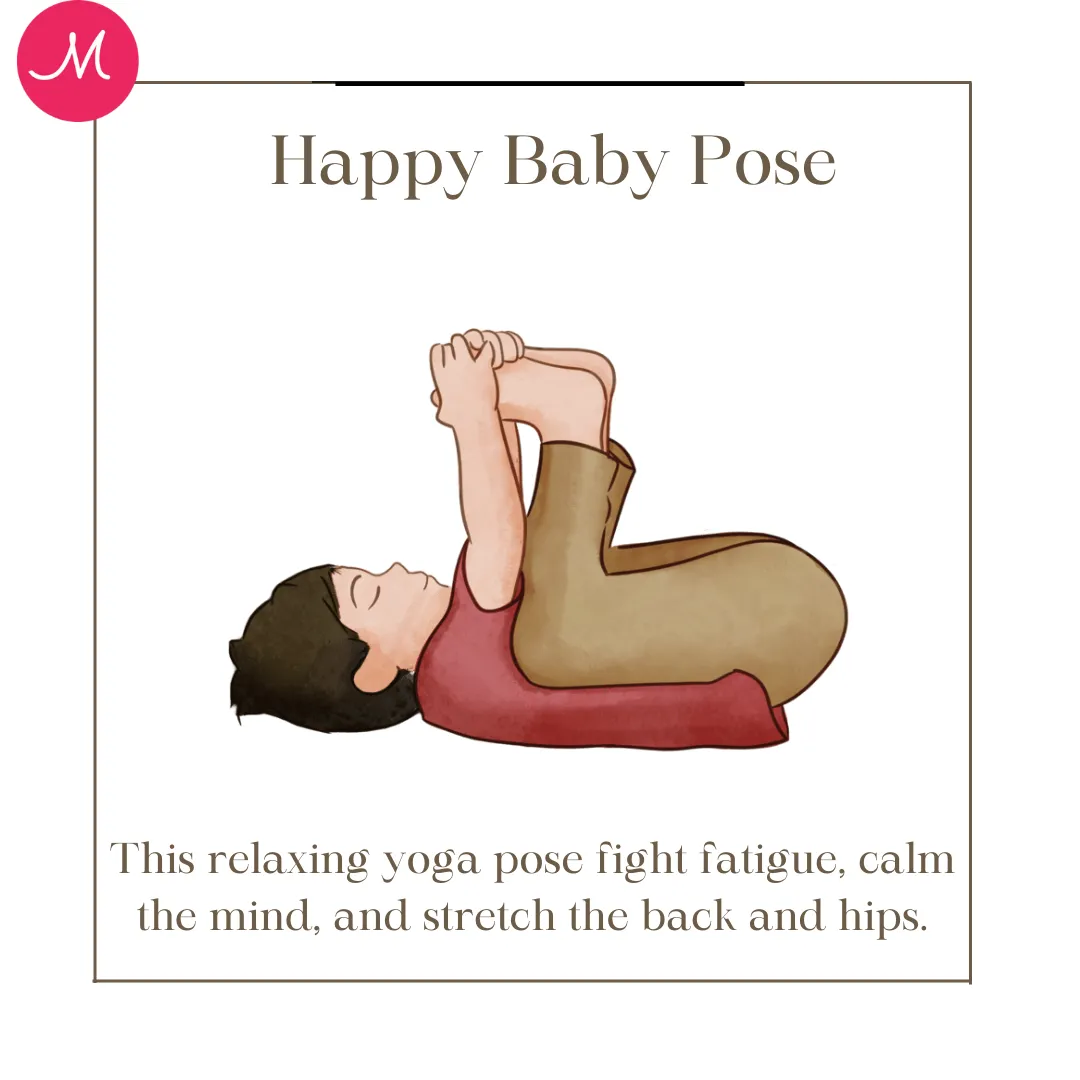 Happy Baby yoga Pose kids for focus and attention