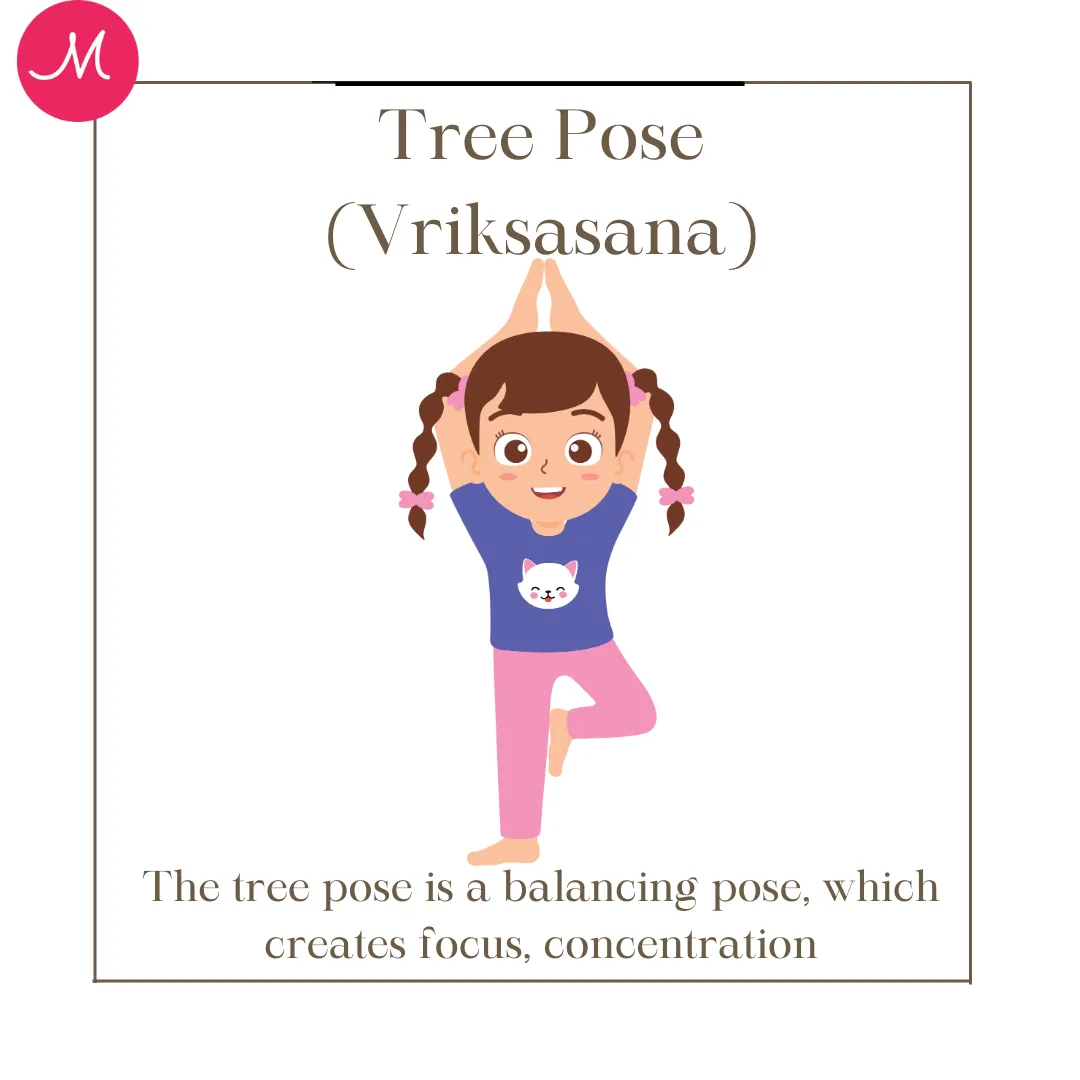Tree Pose (Vriksasana)for kids, yoga for ADHD