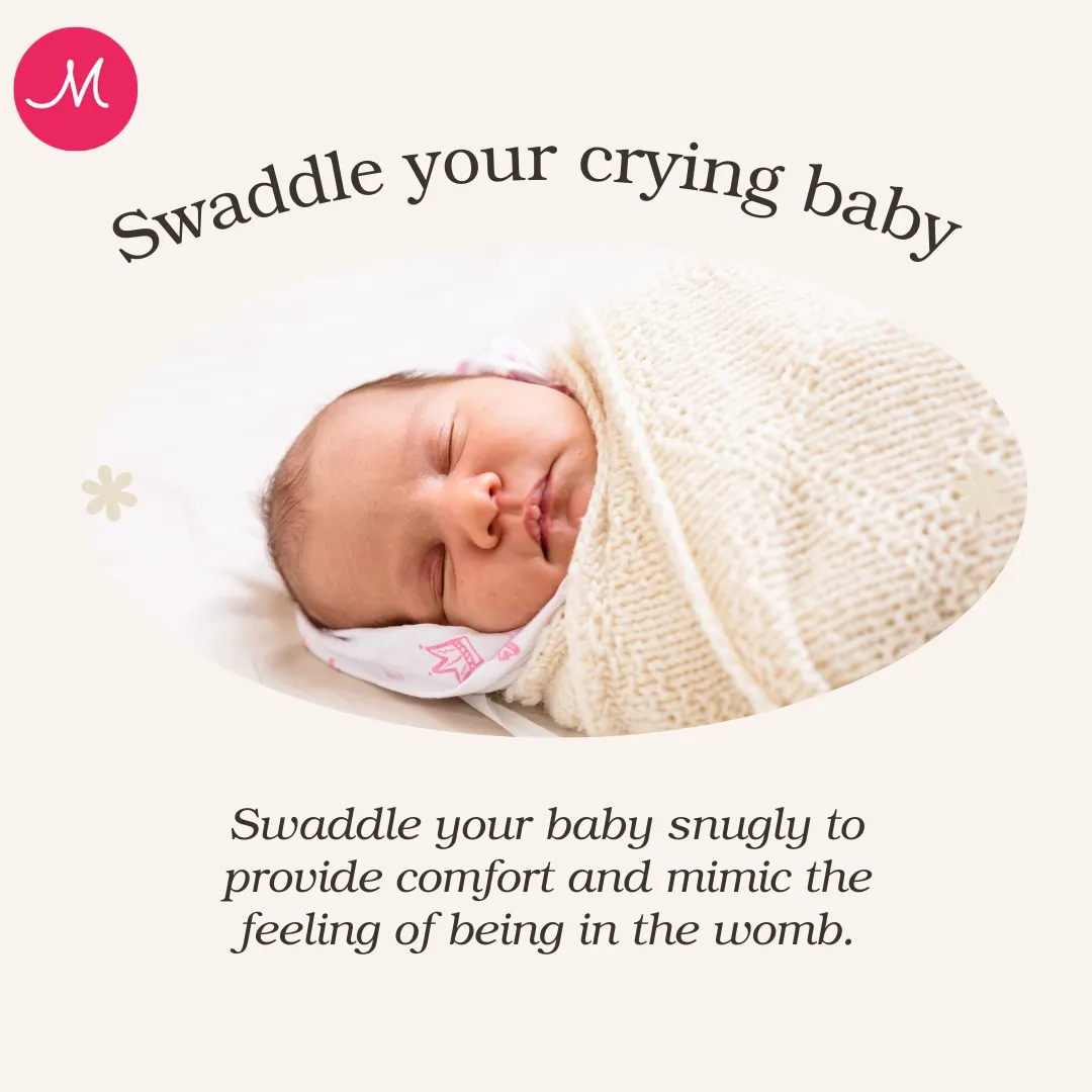 crying baby swaddling