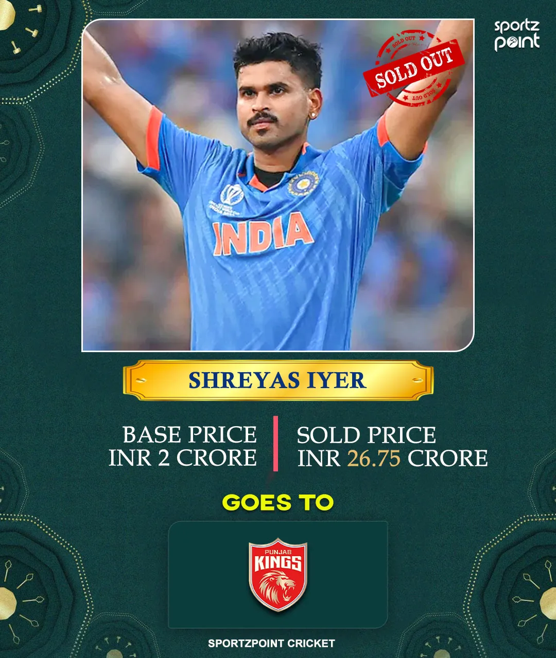 IPL 2025 Auction LIVE Updates | Arshdeep Singh goes to PBKS, Rabada to GT; Punjab buy Shreyas Iyer for a record 26.75 cr - sportzpoint.com