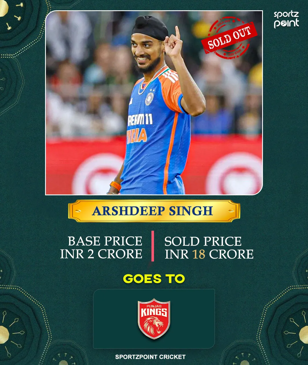 IPL 2025 Auction LIVE Updates | Arshdeep Singh goes to PBKS - sportzpoint.com