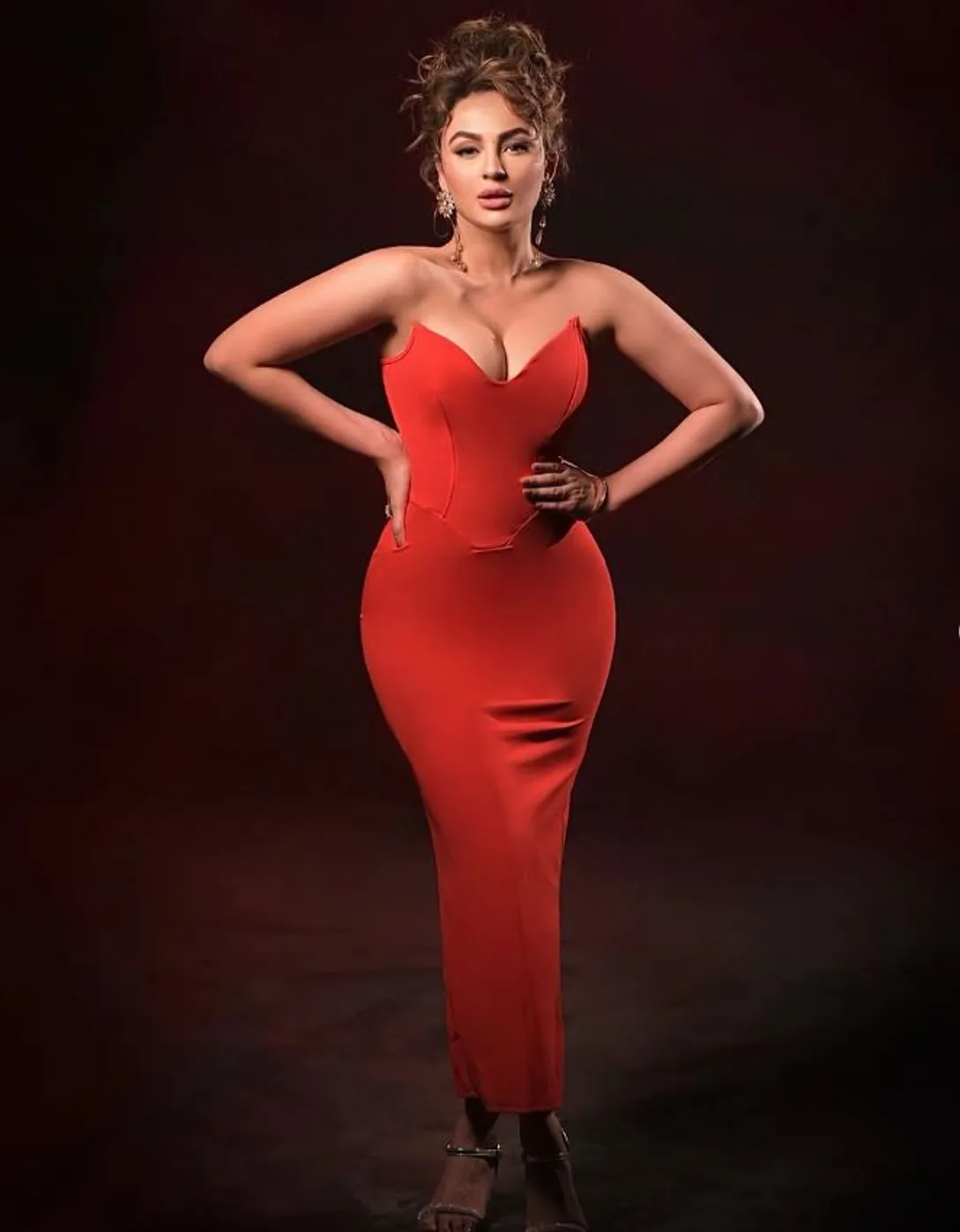Actress Seerat Kapoor in hot Red dress