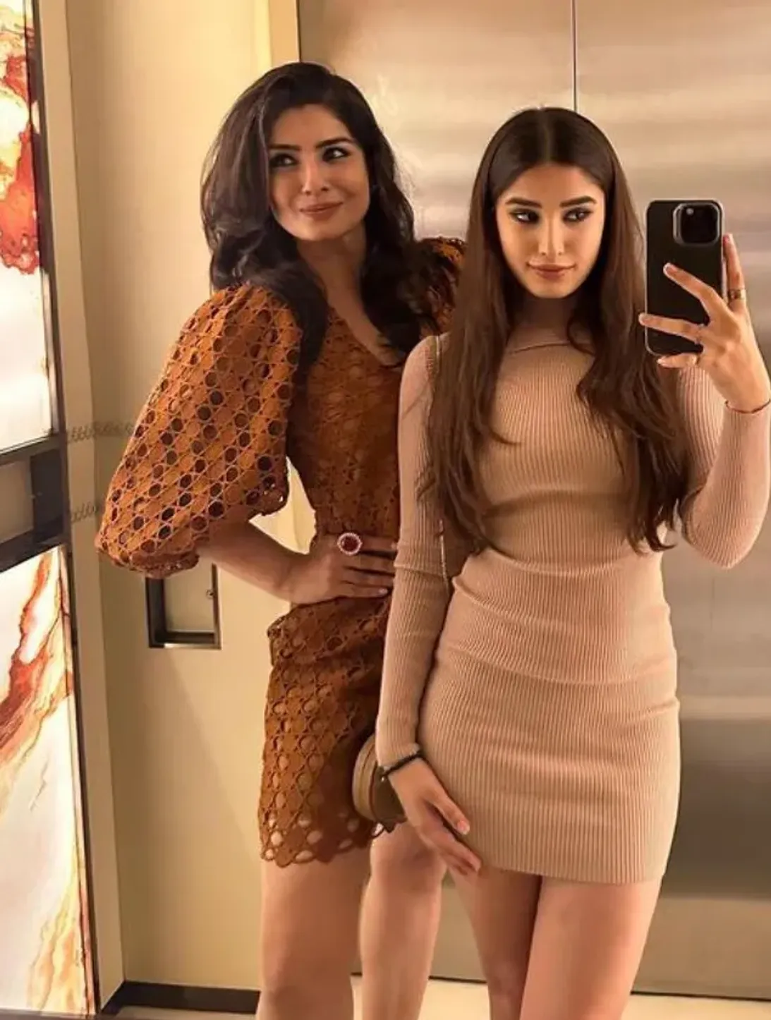 Raveena Tandon and Rasha Tandon