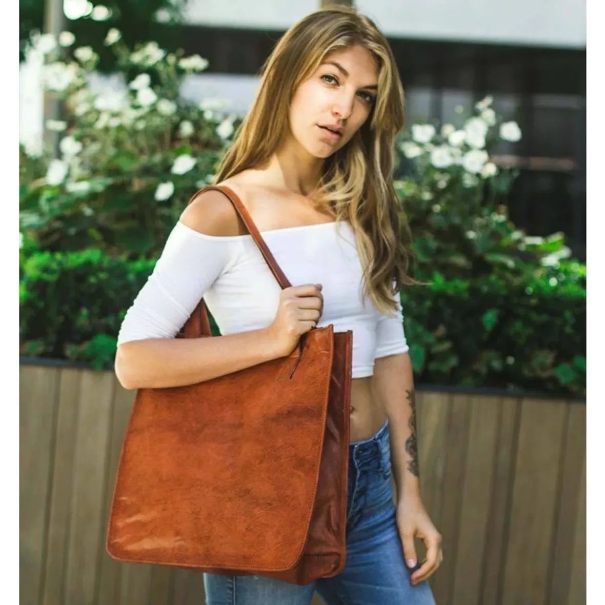 tote bag leather