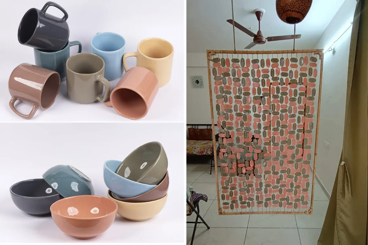 recycled ceramic mugs bowls