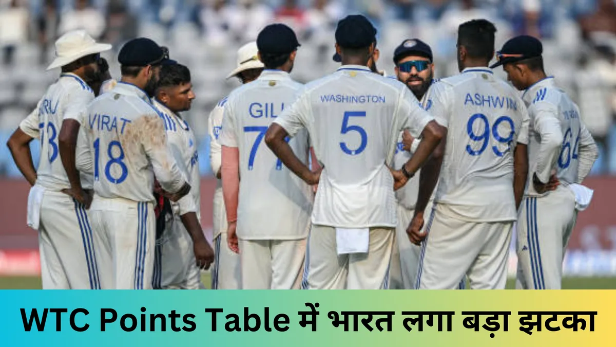 WTC Points Table में भारत लगा बड़ा झटका