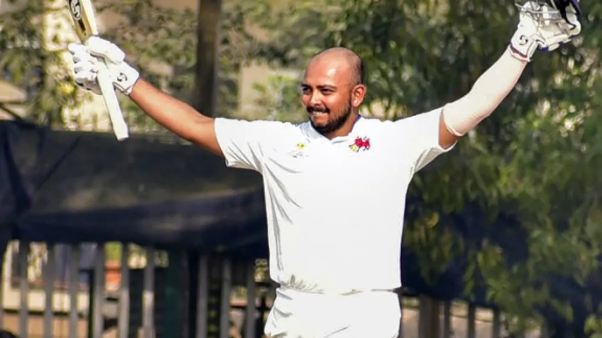 Prithvi Shaw ने रणजी में खेली 379 रनों की एतिहासिक पारी 