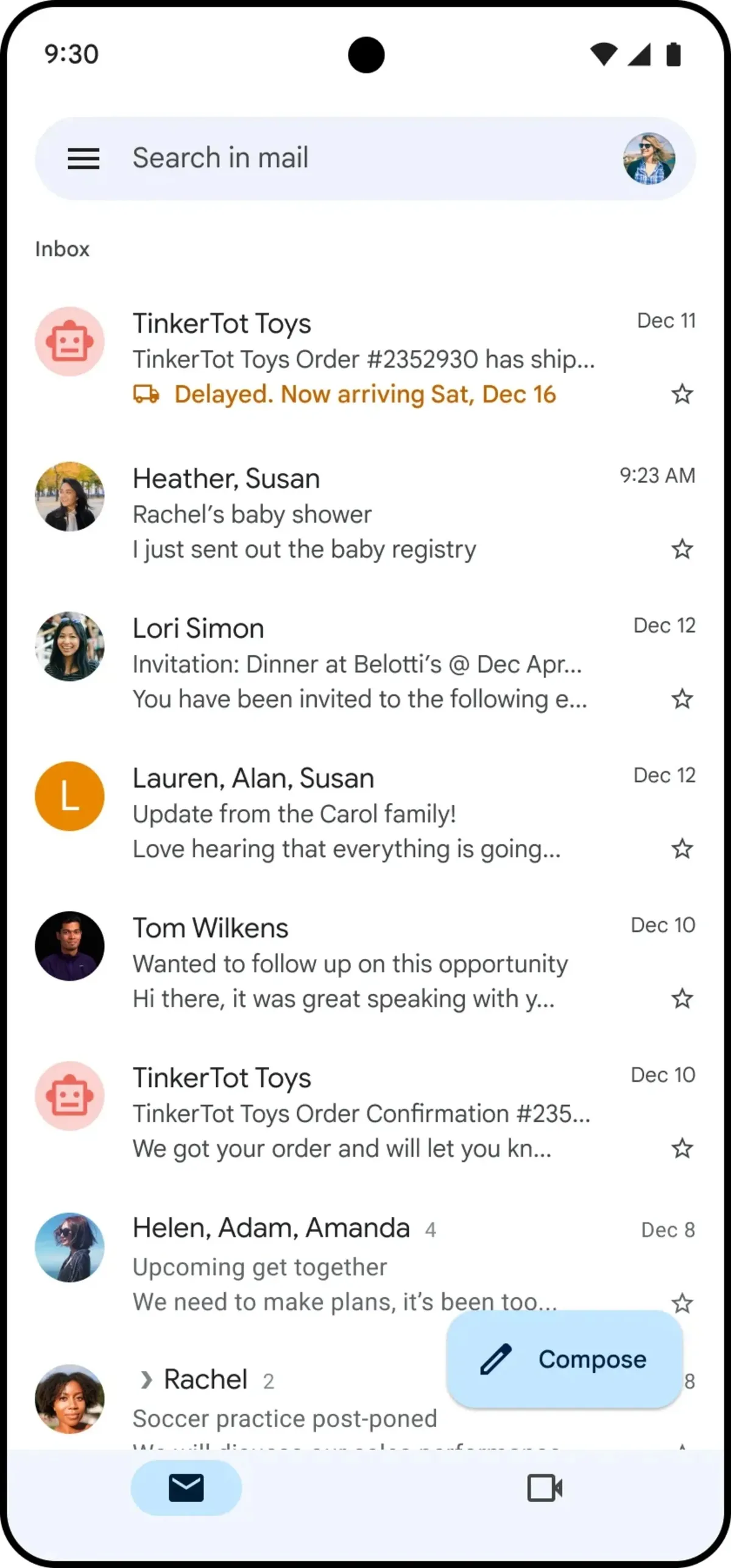 Gmail Package track