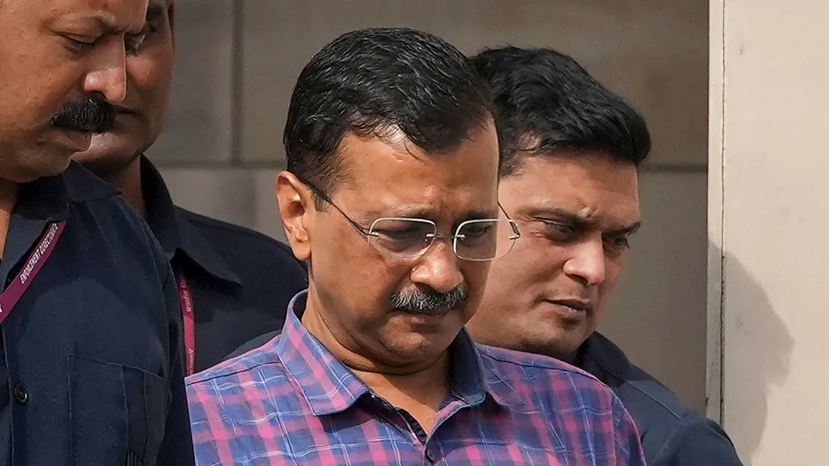 In this Thursday, March 28, 2024 file photo, Delhi Chief Minister and AAP Convenor Arvind Kejriwal leaves from the Rouse Avenue Court in the excise policy-linked money laundering case