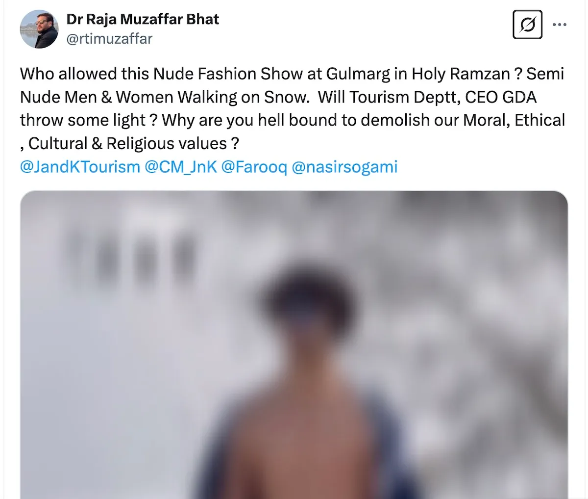 Raja Muzaffar Bhat post