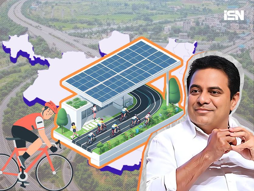 India opens its first solar roof cycling track in Hyderabad