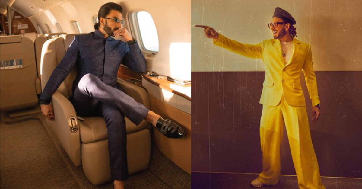 Ranveer Singh Donns a Quirky Suit, Pairs It Pinks Shoes and Yellow