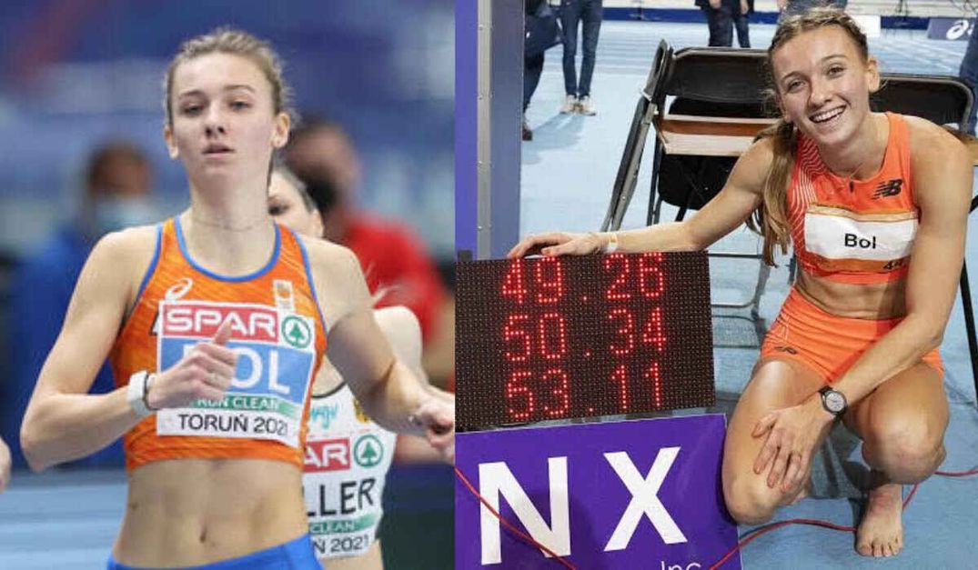 Who Is Femke Bol Watch Her Break 41 Year Old Womens Indoor 400m World Record 