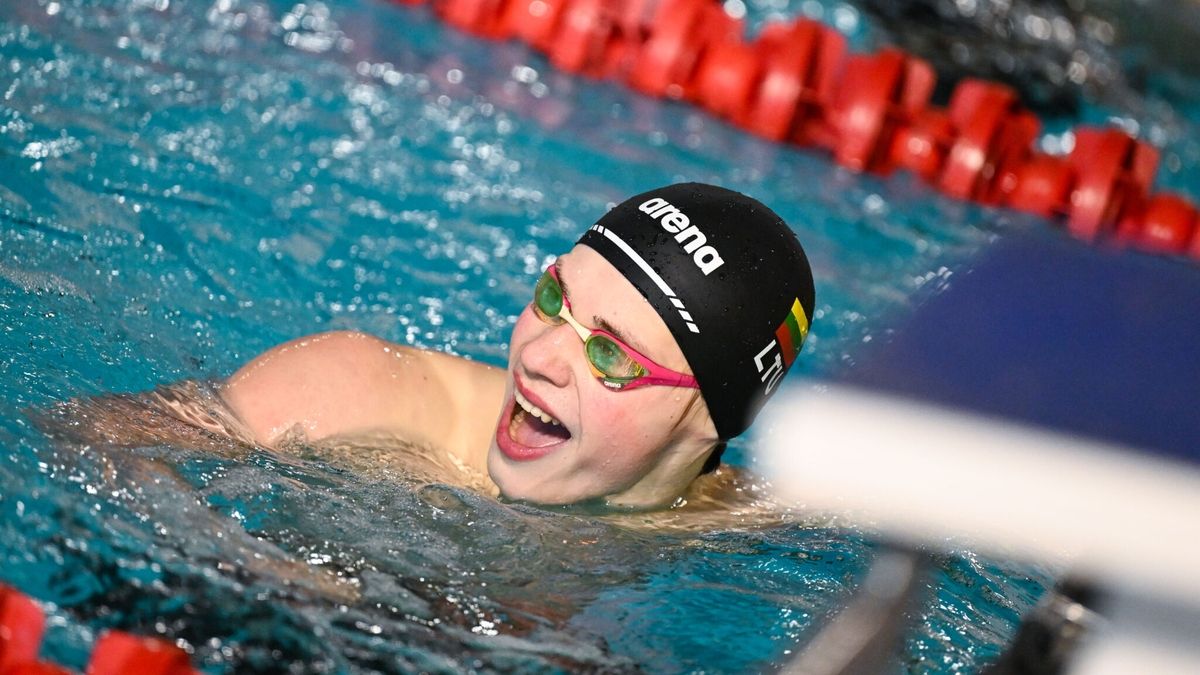 Tajus Jaska 2024 metų Lietuvos jaunių plaukimo čempionate spindi rekordiniais sprintais