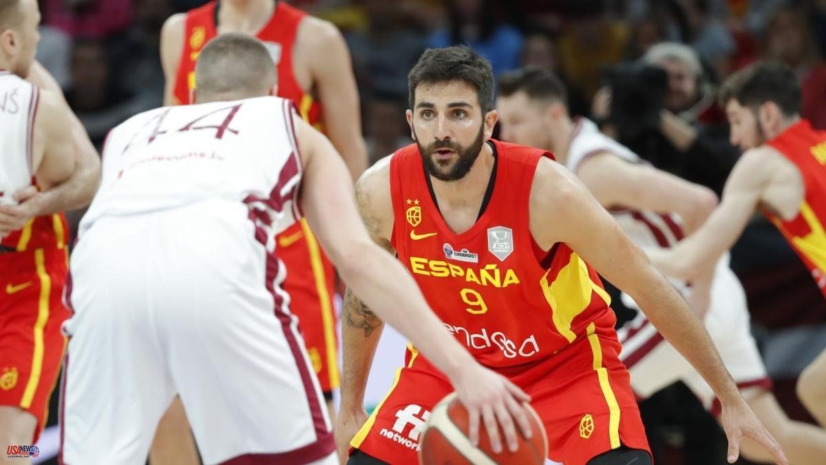 Ricky Rubio brilla en su triunfal regreso al baloncesto pese a la estrecha derrota de España ante Letonia