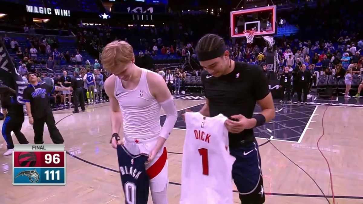 Nba Rookies Gradey Dick Anthony Black Make Headlines With Viral Jersey Swap 2366