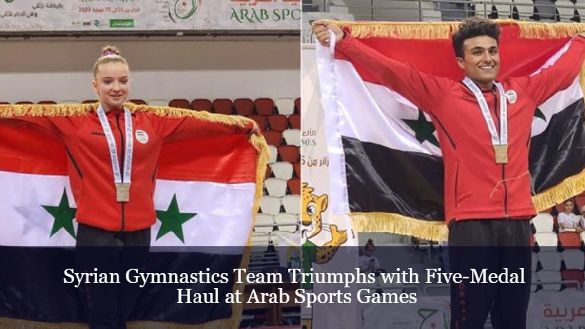 حصل المنتخب السوري للجمباز على خمس ميداليات في دورة الألعاب العربية
