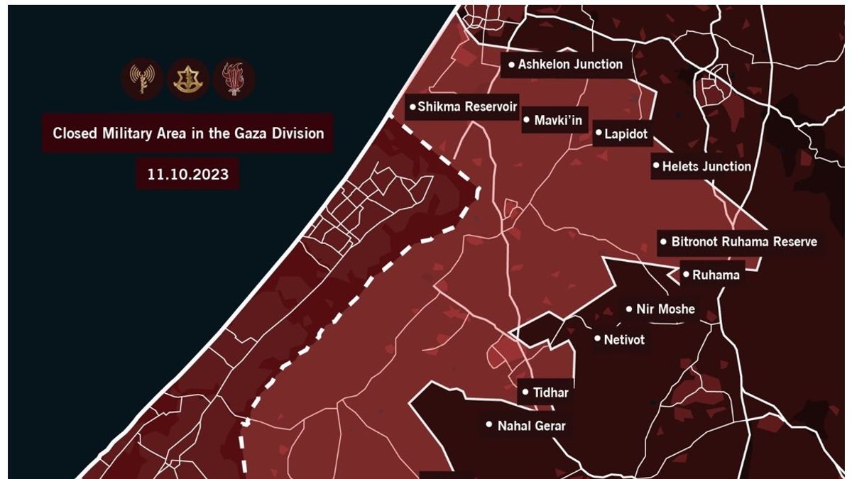IDF Releases Gaza Strip Map to Facilitate CivilMilitary Coordination