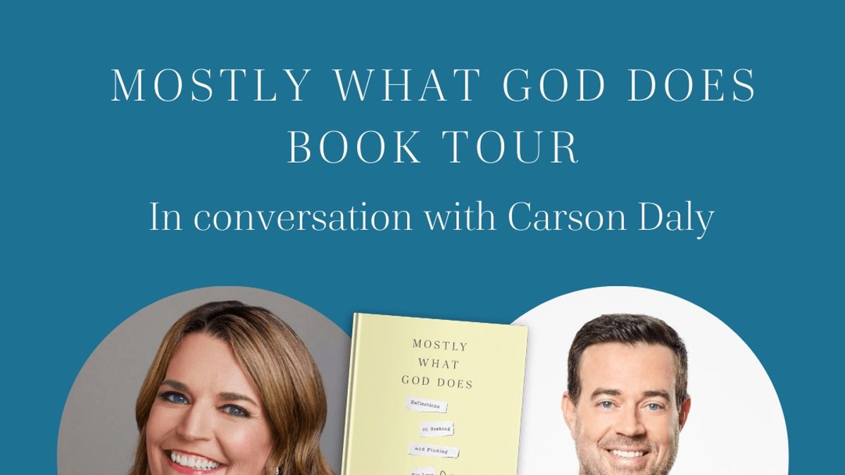 Savannah Guthrie Announces Nationwide Book Tour for 'Mostly What God Does'