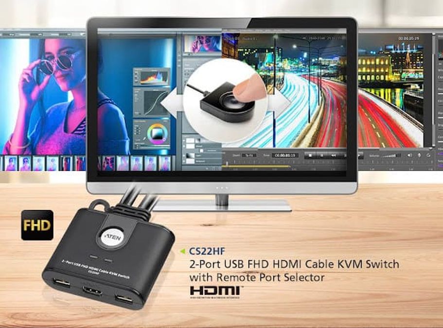 aten kvm switch hdmi 2 port