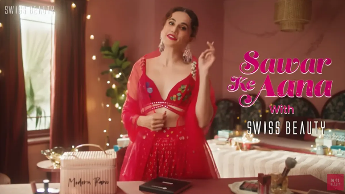 Taapsee Pannu Shines in Swiss Beauty's 'Sawar Ke Aana' Campaign