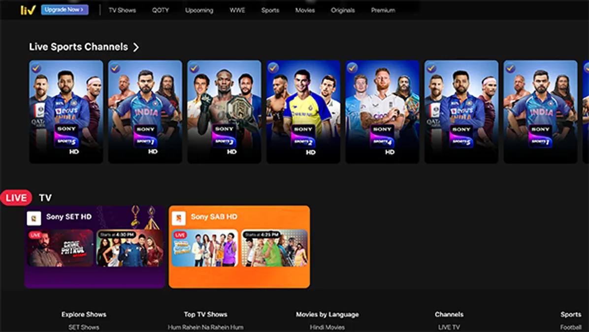 Sony live channel online sales