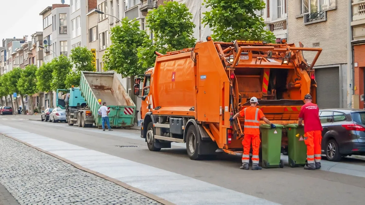 Orange rubbish bags store