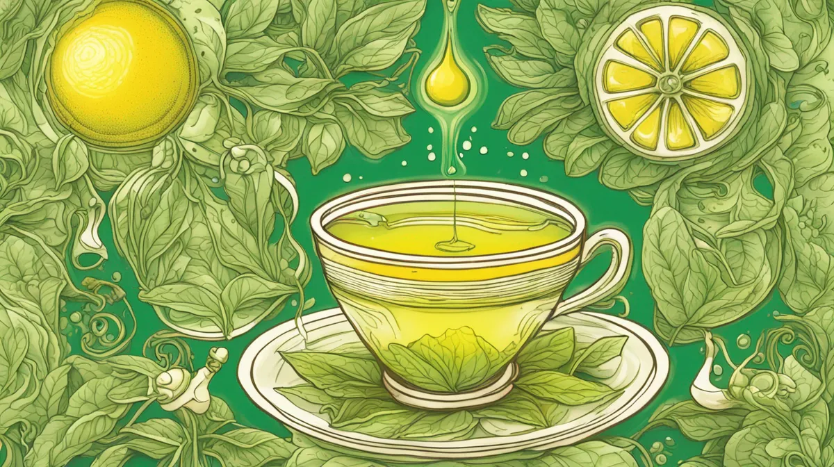 Health benefits of top green tea and lemon