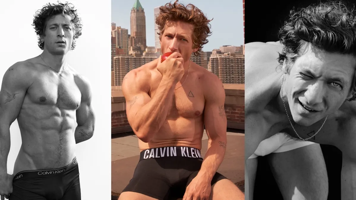 Jeremy Allen White models in boxers for Calvin Klein's spring