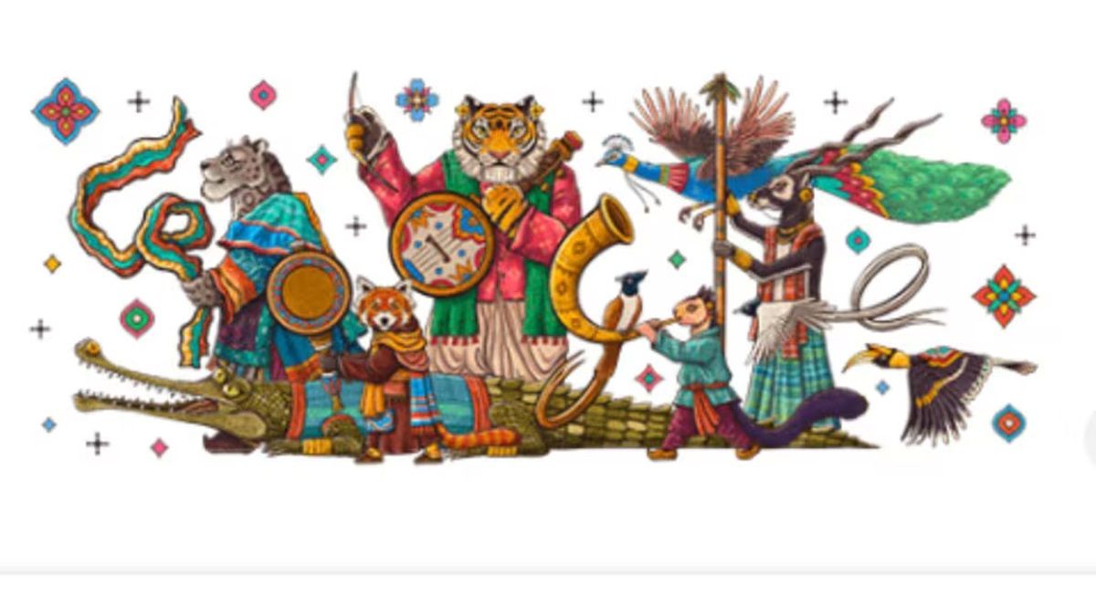 Republic Day: Google celebrated Republic Day in a special way, what does the wildlife parade mean in colorful doodles?