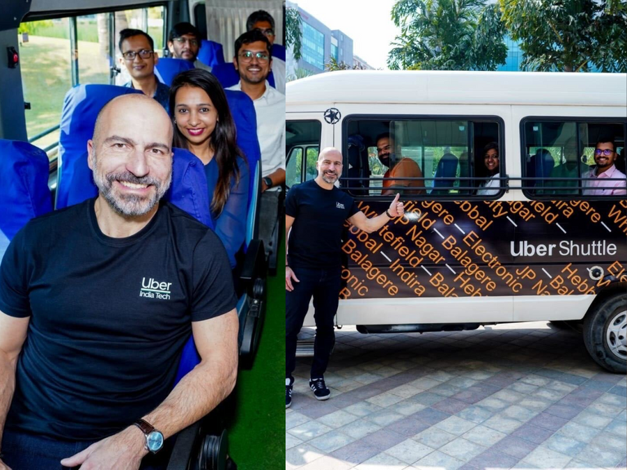 Uber CEO Dara Khosrowshahi tries Uber Shuttle bus in Bengaluru, says 'Uber in India...'