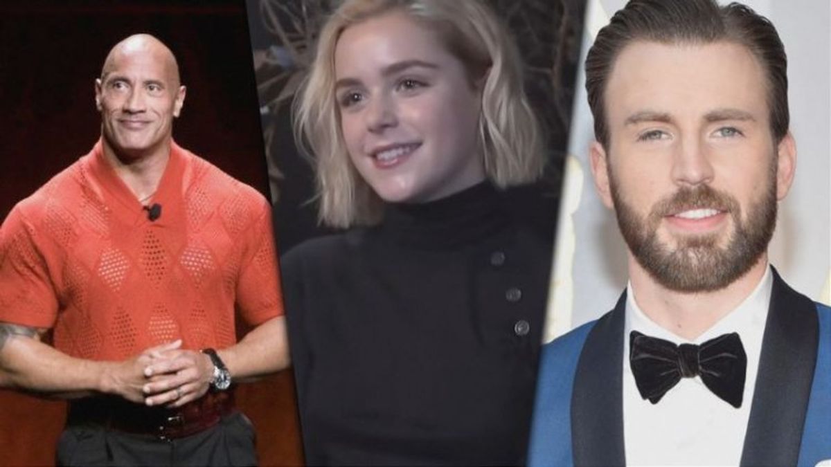 Dwayne Johnson Chris Evans Holiday Movie Red One Adds Kiernan Shipka