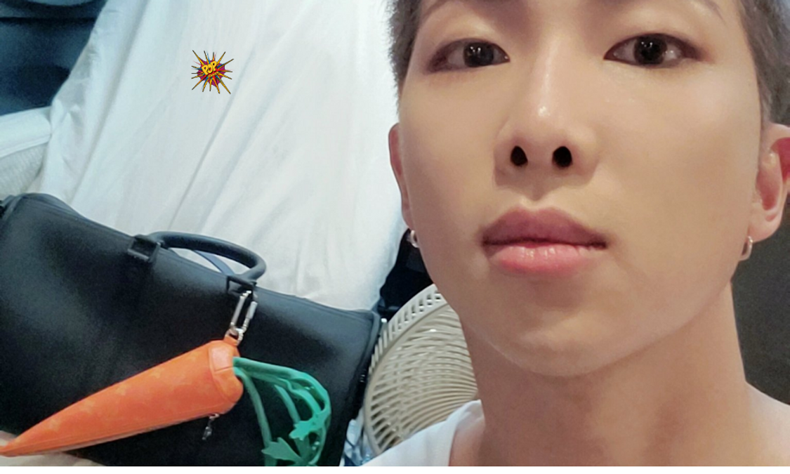 Bangtan PH - namjoon with his cute louis vuitton carrot pouch